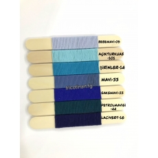 Tricotin Renk Kataloğu - Mavi Tonlar