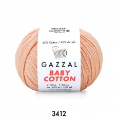 Gazzal Baby Cotton 3412-Yavruağzı/Ten