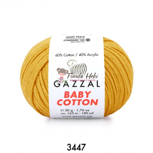 Gazzal Baby Cotton 3447-Hardal