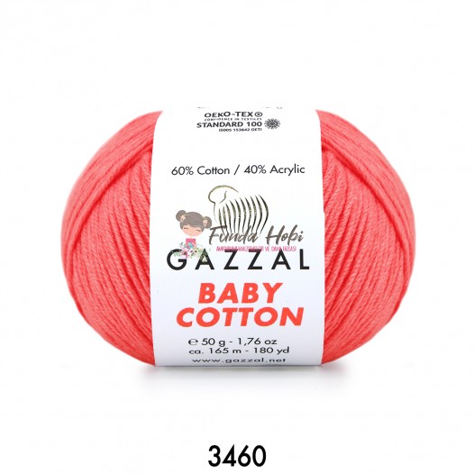 Gazzal Baby Cotton 3460-NeonPembe