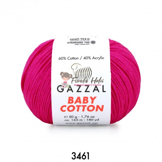 Gazzal Baby Cotton 3461-NeonFuşya